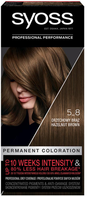 Фарба для волосся Syoss Permanent Coloration перманентний колір 5_8 Горіховий коричневий (9000100633345) - зображення 1