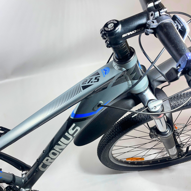 Велосипед Cronus колеса 27.5" модель Dynamic Алюмінієва рама 19.5" сірий-синій 2025 року - зображення 4