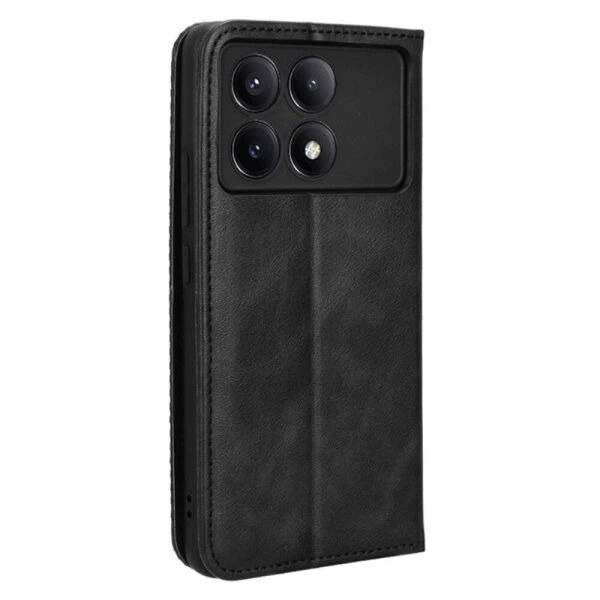 Чохол-книжка Deexe Retro Style для Xiaomi Poco X6 Pro - Black - зображення 7