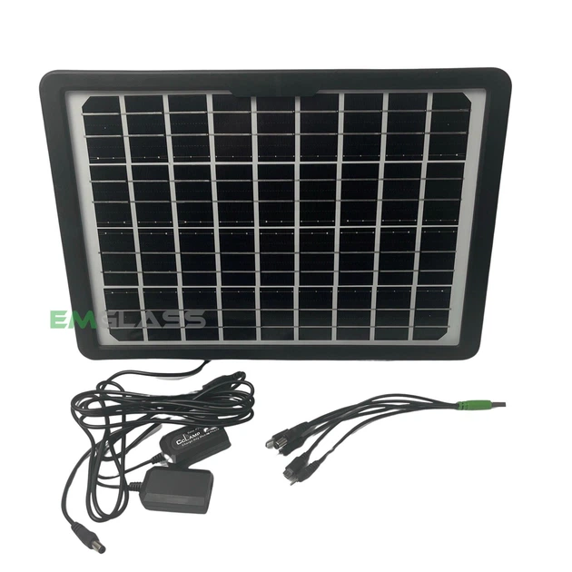 Переносна сонячна панель CCLamp CL-0915 15W 9V 6V IP65 з набором перехідників для заряджання телефонів 2 USB GS-7648 - Фото 2 Переносна сонячна панель CCLamp CL-0915 15W 9V 6V IP65 з набором перехідників для заряджання телефонів 2 USB GS-7648 - зображення 2