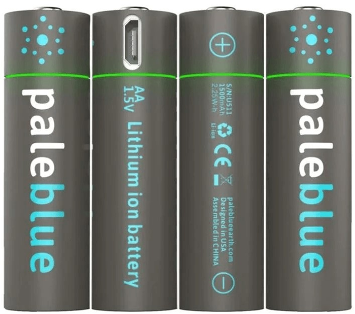 Акумулятор Pale Blue Li-Ion Rechargeable AA Battery (2-Pack) (860002749501) - зображення 1