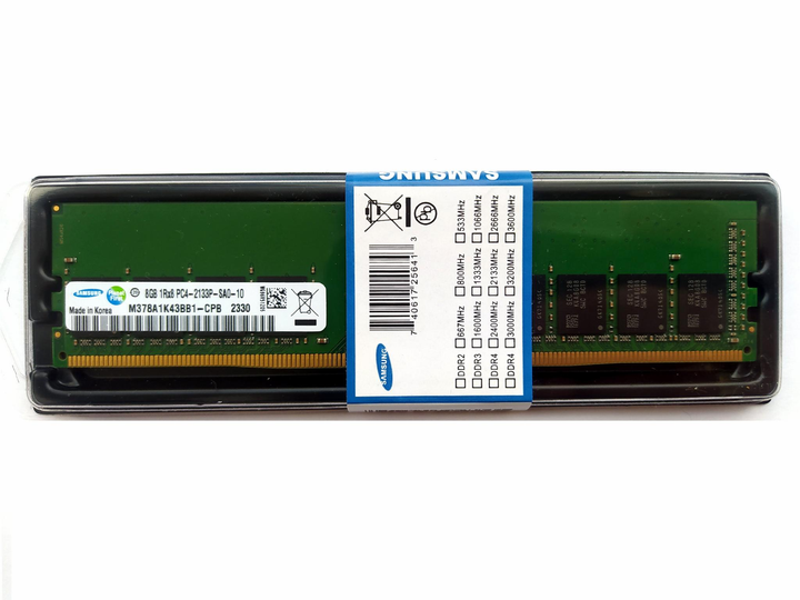 Оперативная память Samsung 8 GB DIMM DDR4 2133 MHz PC4-17000 ...