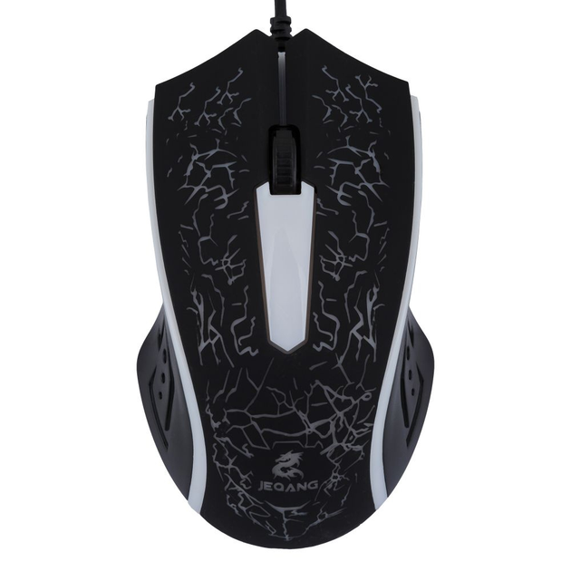 Игровая Компьютерная проводная мышка JEQANG JM-812 с подсветкой 1.2 м Чёрная DPI: 1200 - изображение 1