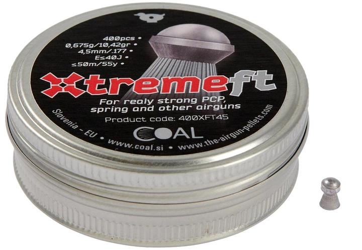 Кулі пневматичні Coal Xtreme FT. Кал. 4.5 мм. Вага - 0.675 г. 400 шт/уп - зображення 1