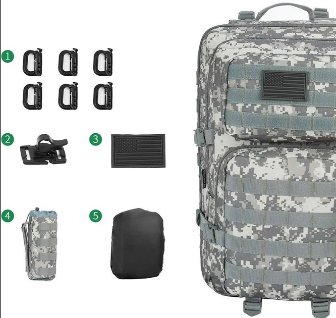 Рюкзак тактический GZ XINXING ACU 45 литров - изображение 2