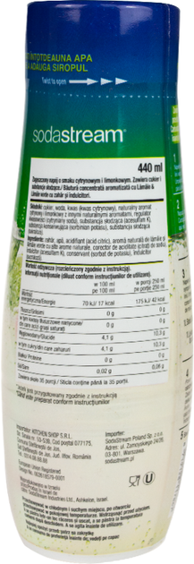 Koncentrat napoju Sodastream lemon lime 440 ml (NAOSOANIE0003) - obraz 2