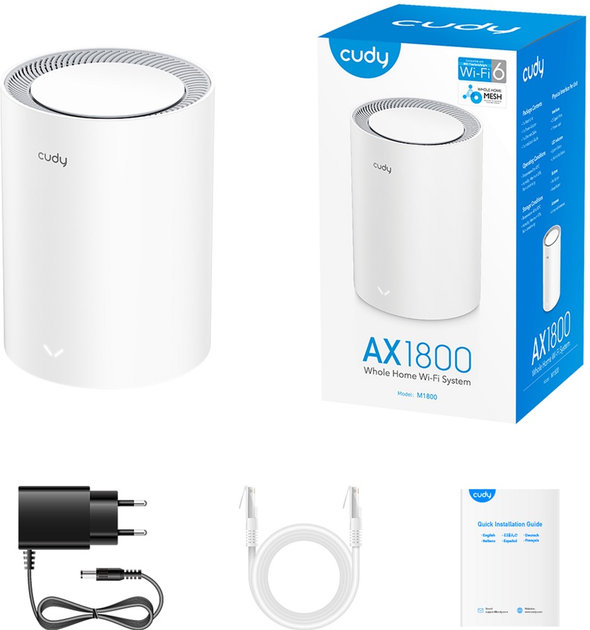 Router Cudy M1800 1-Pack White (6971690792794) - obraz 4