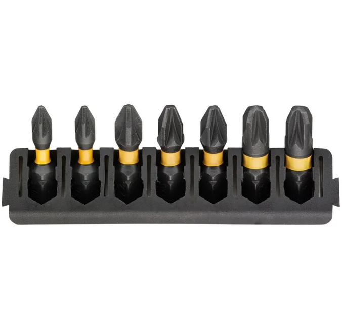 Кассета с битами DeWALT FlexTorq, L = 25 мм, Pz1 - 2 шт, Pz2 - 3 шт, Pz3 - 2 шт. DT70812 - Фото 1 Кассета с битами DeWALT FlexTorq, L = 25 мм, Pz1 - 2 шт, Pz2 - 3 шт, Pz3 - 2 шт. DT70812 - изображение 1