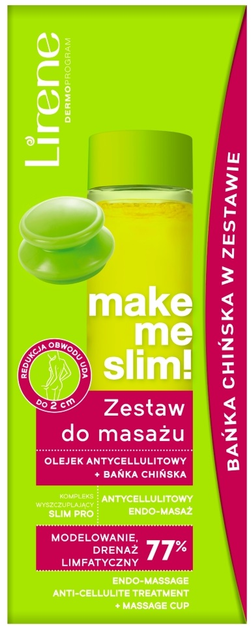 Набір для масажу Lirene Make Me Slim! Олійка антицелюлітна 100 мл + силіконова банка для масажу (5900717080997) - зображення 1