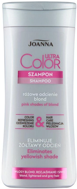 Шампунь Joanna Ultra Color надає рожевий відтінок світлому і знебарвленому волоссю 200 мл (5901018017286) - зображення 1