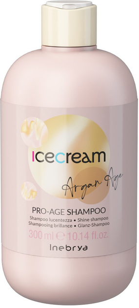 Szampon Inebrya Ice Cream Argan Age nabłyszczający z olejkiem arganowym 300 ml (8008277263298) - obraz 1