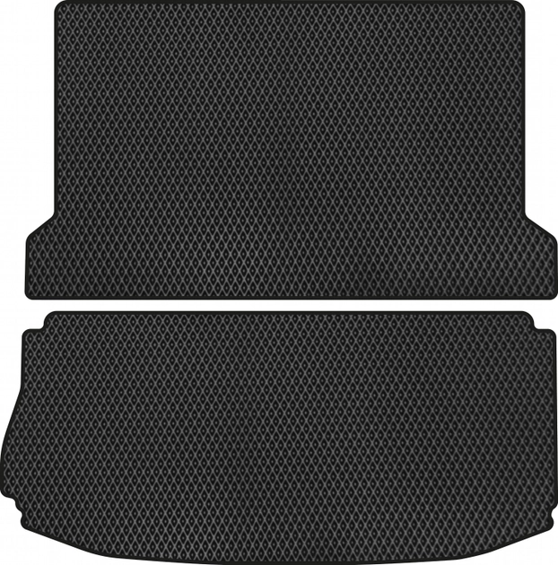 Акція на EVA килимок EVAtech в багажник авто для Ford Explorer Restyling 6 seats (2+2+2) 2016-2019 5 покоління SUV USA 2 шт Black від Rozetka