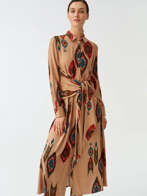 Плаття-сорочка міді жіноче Tatuum Rozawi T2220.198 42 Бежеве (5900142178672) - зображення 1