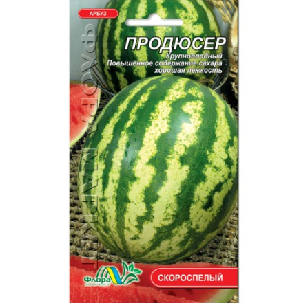Семена Арбуз Продюсер 2 г скороспелый - Фото 1 Семена Арбуз Продюсер 2 г скороспелый - изображение 1