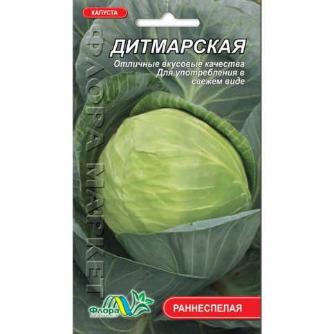 Семена капуста Дитмарская раннеспелая 0.5 г - Фото 1 Семена капуста Дитмарская раннеспелая 0.5 г - изображение 1