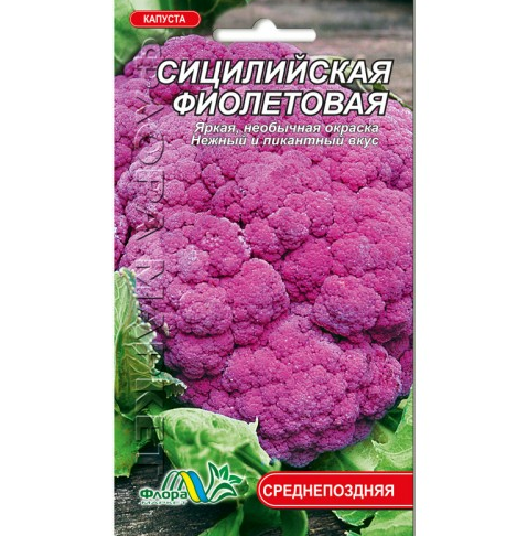 Семена капуста цветная Сицилийская фиолетовая среднепоздняя 0.1г - Фото 1 Семена капуста цветная Сицилийская фиолетовая среднепоздняя 0.1г - изображение 1