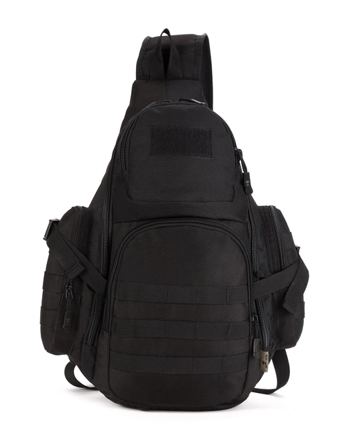Рюкзак тактичний однолямочний Protector Plus X212 black - зображення 1