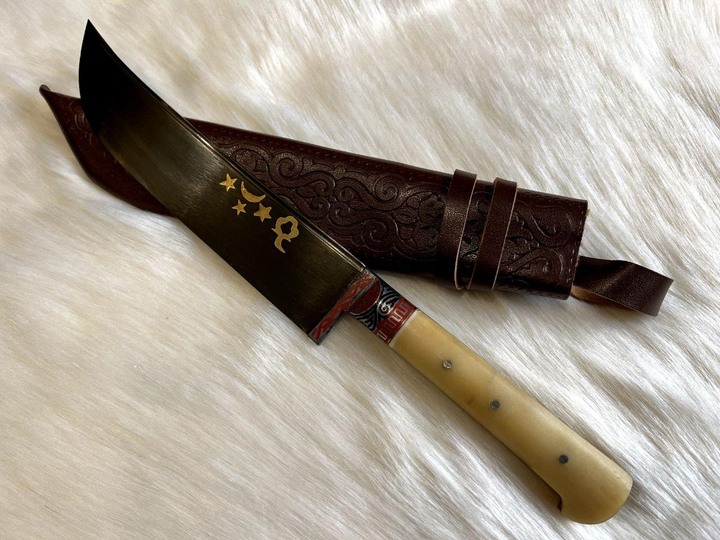 Узбецький ніж-пчак ручної роботи 28 см Гранд Презент 007Кістка - изображение 1
