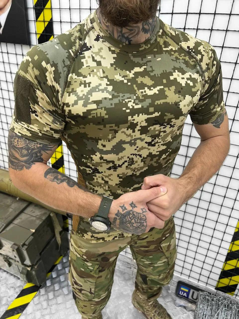 Тактична чоловіча футболка, що дихає XL піксель - зображення 1