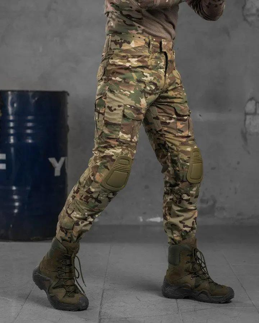Весняні тактичні чоловічі штани з наколінниками XL мультикам - зображення 2