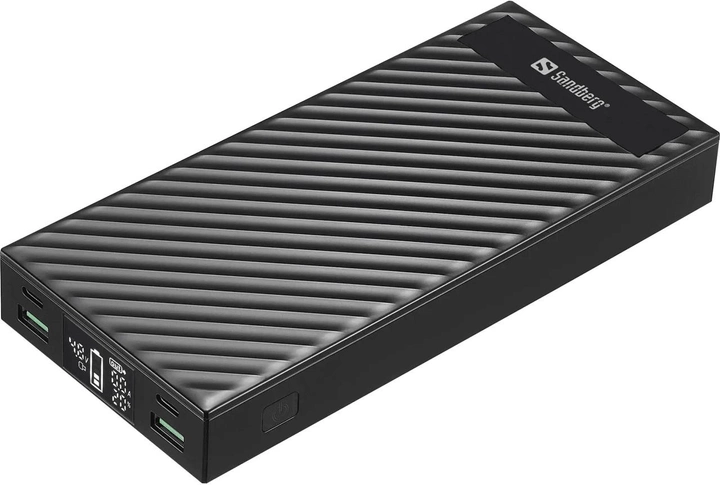 Powerbank Sandberg 2 x USB-C PD100W 30000mAh Black (5705730420870) - obraz 1