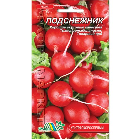 Семена Редис Подснежник красный круглый ультраскороспелый 3 г - Фото 1 Семена Редис Подснежник красный круглый ультраскороспелый 3 г - изображение 1