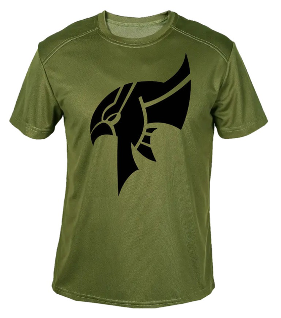 Футболка потоотводящая военная ВСУ с принтом "Голова орла" в оливе XL - изображение 1