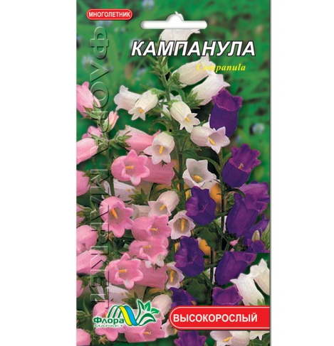Семена кампанула смесь разные цвета многолетник высокорослый 0.1 г - Фото 1 Семена кампанула смесь разные цвета многолетник высокорослый 0.1 г - изображение 1