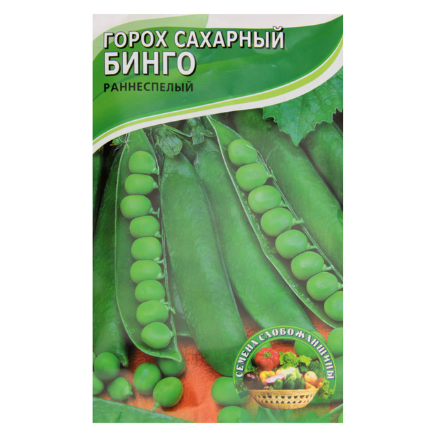Семена Горох Бинго сахарный 30 г большой пакет - Фото 1 Семена Горох Бинго сахарный 30 г большой пакет - изображение 1