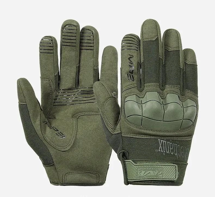 Тактичні рукавиці Повнопалі M-Pact 3 захисні Mechanix MX-FIT M Green - зображення 1