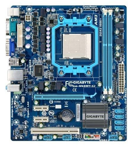 Материнская плата Socket AM3 GIGABYTE GA-M68MT-S2 ( sAM3, DDR3, NVIDIA ...