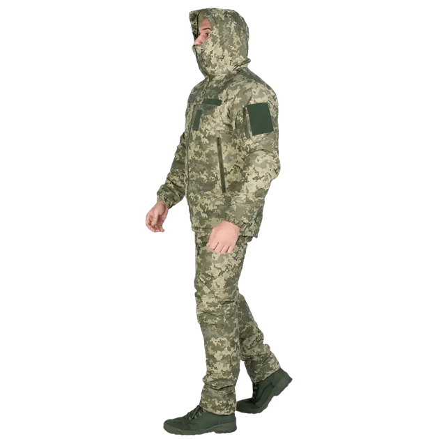 Зимовий чоловічий костюм Cyclone NordStorm MM14 6619 куртка з капюшоном і утеплені штани Піксель M Kali AI408 водонепроникний з липучками для шевронів - зображення 2