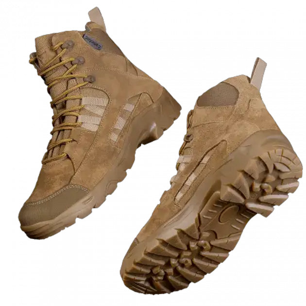 Чоловічі демісезонні черевики Oplot Койот 40 Kali AI555 з натурального зносостійкого нубуку покриті гідрофобним просоченням дихаюча мембранна підкладка - зображення 1