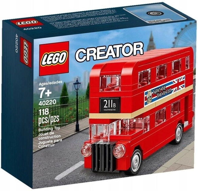 Zestaw klocków Lego Creator London City Bus 118 części (40220) - obraz 1