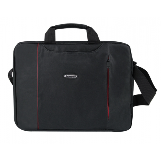 Сумка для ноутбука Esperanza ET192 Salerno 15.6" Черный с красным - Фото 2 Сумка для ноутбука Esperanza ET192 Salerno 15.6" Черный с красным - изображение 2