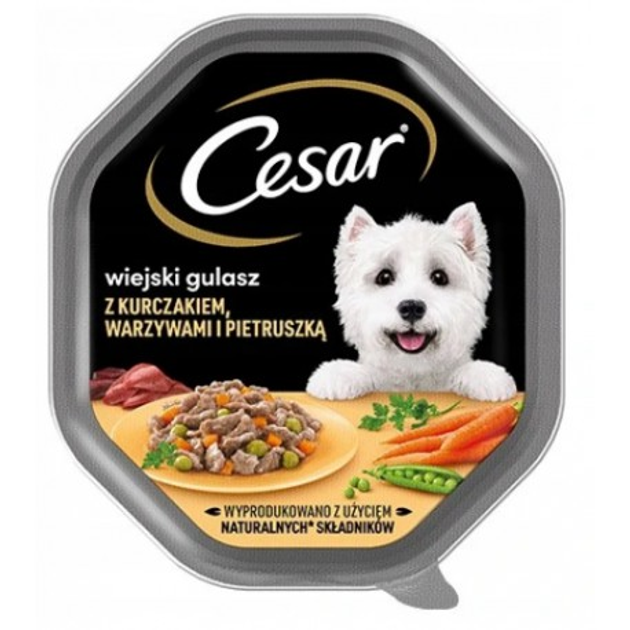 Mokra karma dla psów Cesar z kurczakiem, warzywami i pietruszką 150 g (4008429148514) - obraz 1