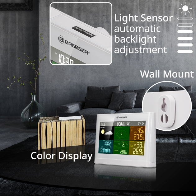 Метеостанція Bresser 5-in-1 Comfort Weather Center White (7002550GYE000) - изображение 5