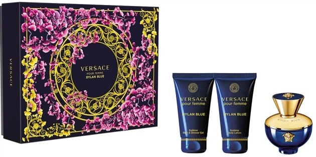 Zestaw damski Versace Pour Femme Dylan Blue Woda perfumowana 50 ml + Żel pod prysznic 50 ml + Balsam do ciała 50 ml (8011003873425) - Zdjęcie 1 Zestaw damski Versace Pour Femme Dylan Blue Woda perfumowana 50 ml + Żel pod prysznic 50 ml + Balsam do ciała 50 ml (8011003873425) - obraz 1