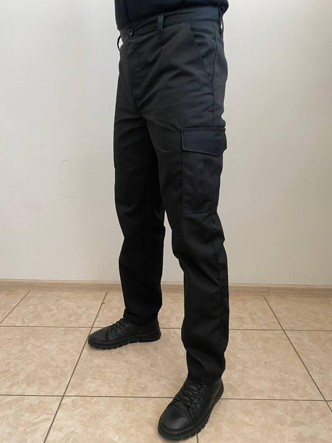 Брюки для работников полиции черного цвета из ткани рипстоп, 48 - изображение 2