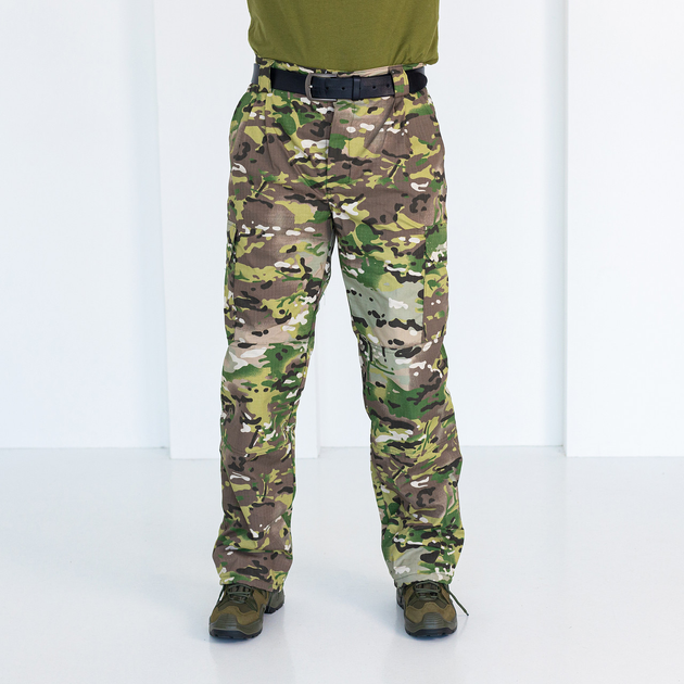 Брюки зимние Мультикам, мужские утепленные камуфляжные брюки на нетканой подкладке 54 - изображение 1
