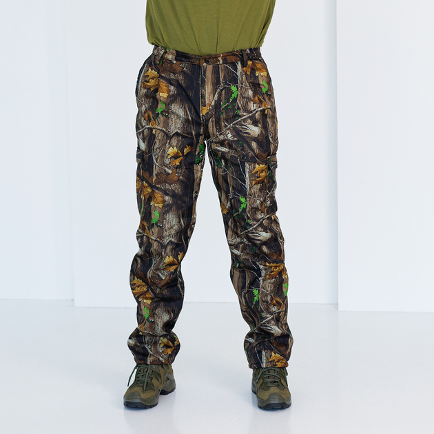 Зимові штани темний Клен, чоловічі утеплені камуфляжні штани на флісі 52 - зображення 1