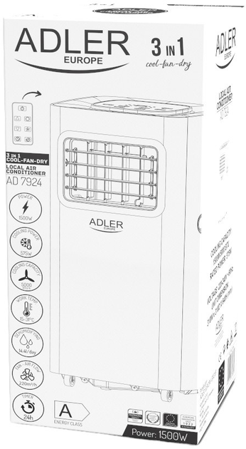 Кондиціонер мобільний Adler AD 7924 - зображення 9