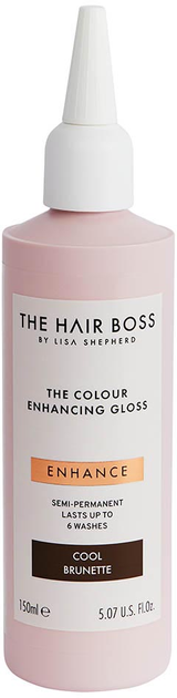 Rozświetlacz The Hair Boss The Colour Enhancing Gloss podkreślający ciemny odcień włosów Cool Brunette 150 ml (5060427356772) - obraz 1