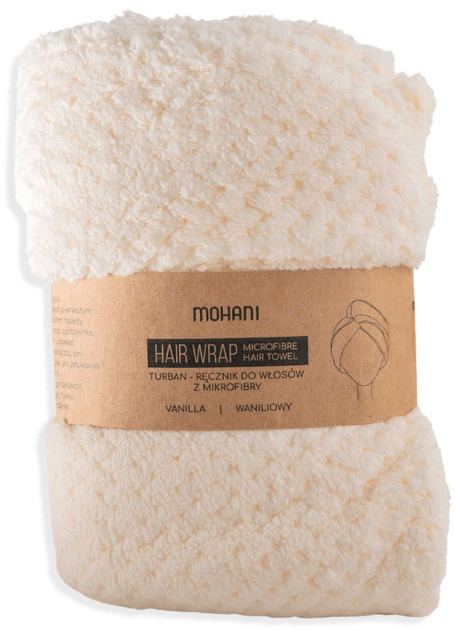 Рушник-тюрбан для волосся Mohani Hair Wrap з мікрофібри білий (5902802721501) - зображення 1
