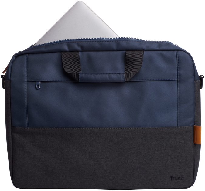 Torba na laptopa TRUST Lisboa 16" Czarny/Niebieski (8713439249804) - obraz 2