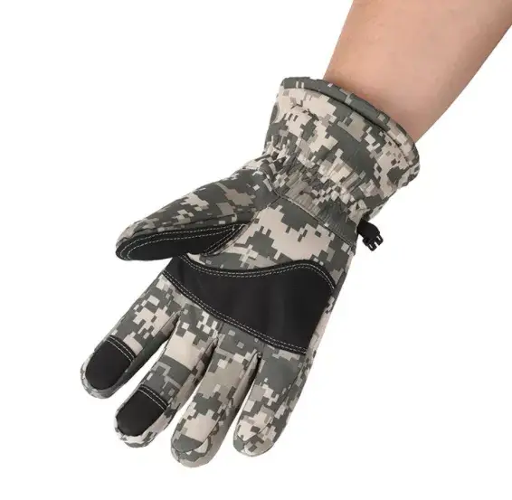 Зимові рукавички розмір L Сніговий камуфляж Kali KL515 Манжети на гумці з накладками на пальцях для сенсора для їзди на мотоциклах активного відпочинку - зображення 2