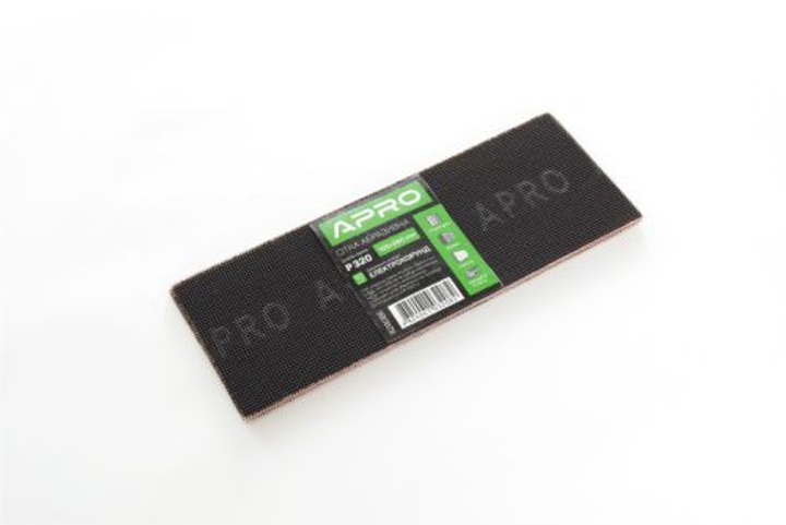 Сітка абразивна APRO P320 105*280мм електрокорунд (10шт) - зображення 1