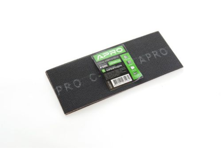 Сітка абразивна APRO P220 115×280мм карборунд (5шт) - зображення 1
