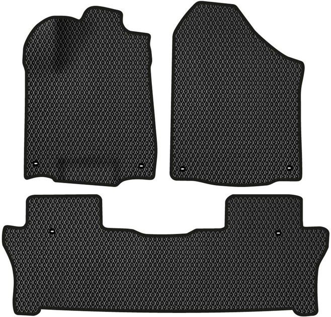 Акція на EVA килимки EVAtech в салон авто для Honda Pilot Elite 8 seats 2015-2022 3 покоління SUV USA 3 шт Black від Rozetka