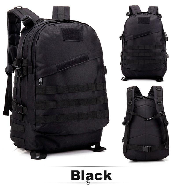 Тактический военный армейский рюкзак на 35 литров цвет Черный - изображение 1